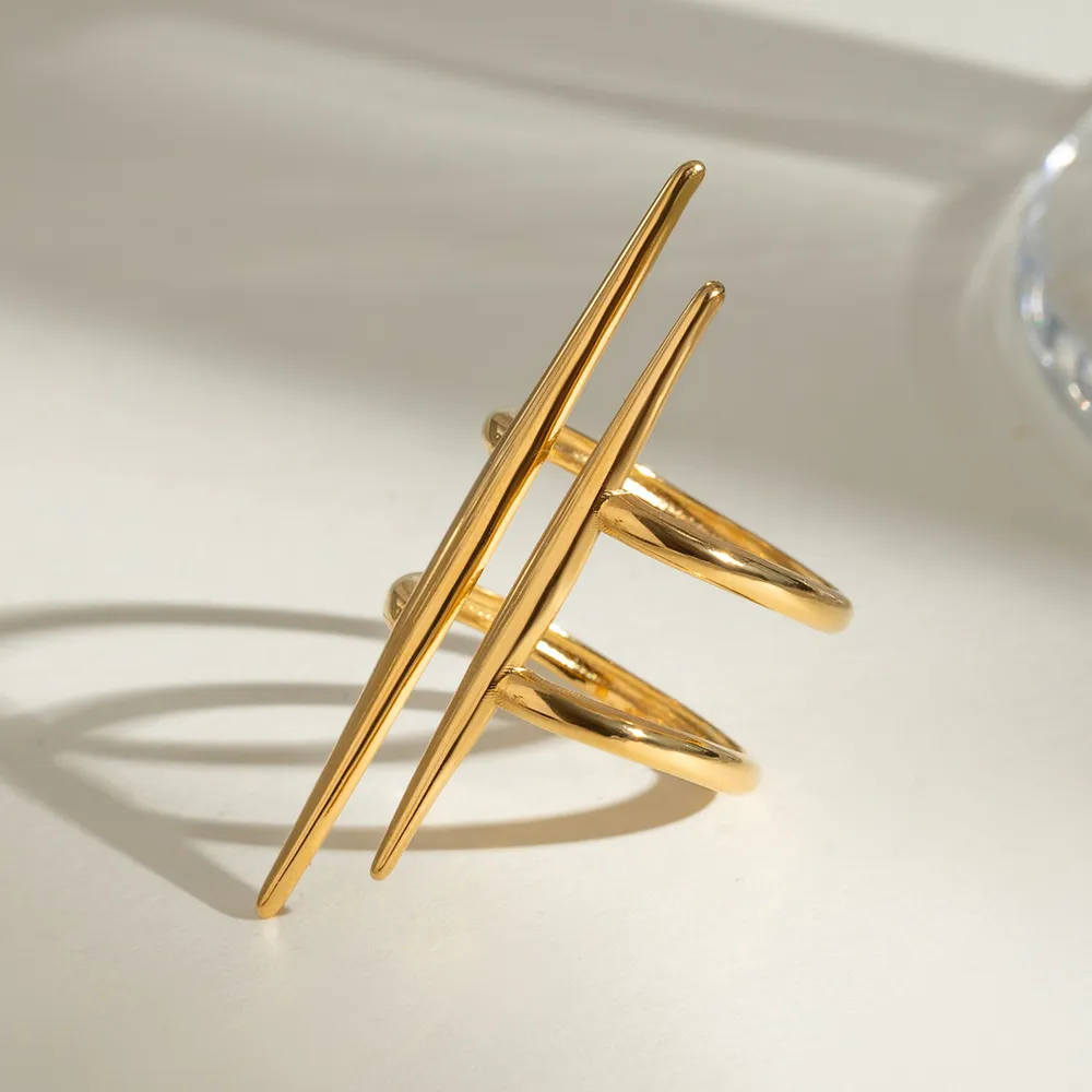 Stainless Steel Asymmetrical Ring, image 2