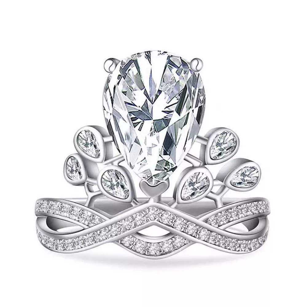 2 Carat Moissanite 925 Sterling Silver Ring, image 5