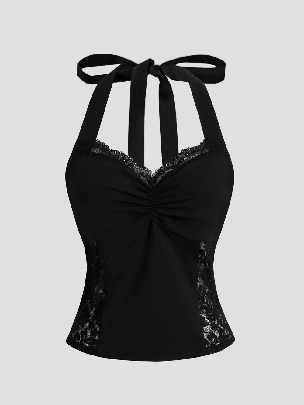 Lace Halter Neck Cami, image 2