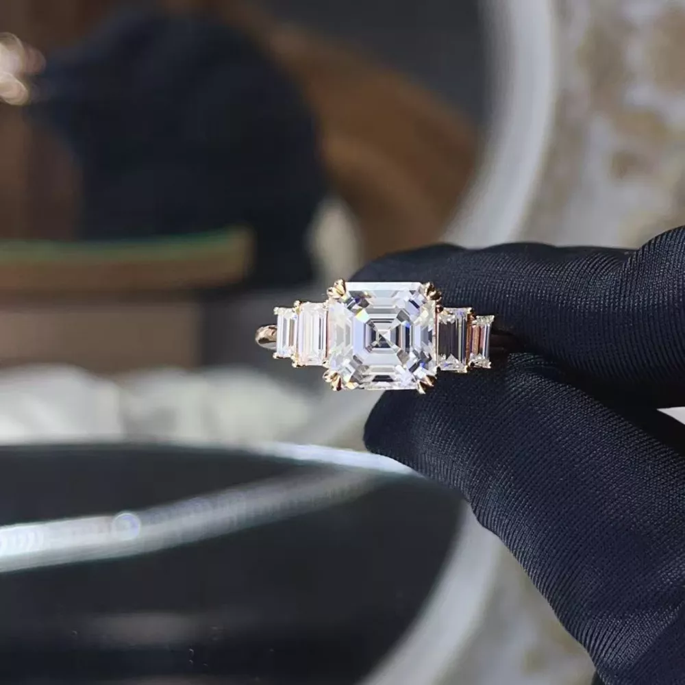 3 Carat Moissanite 925 Sterling Silver Ring, image 3
