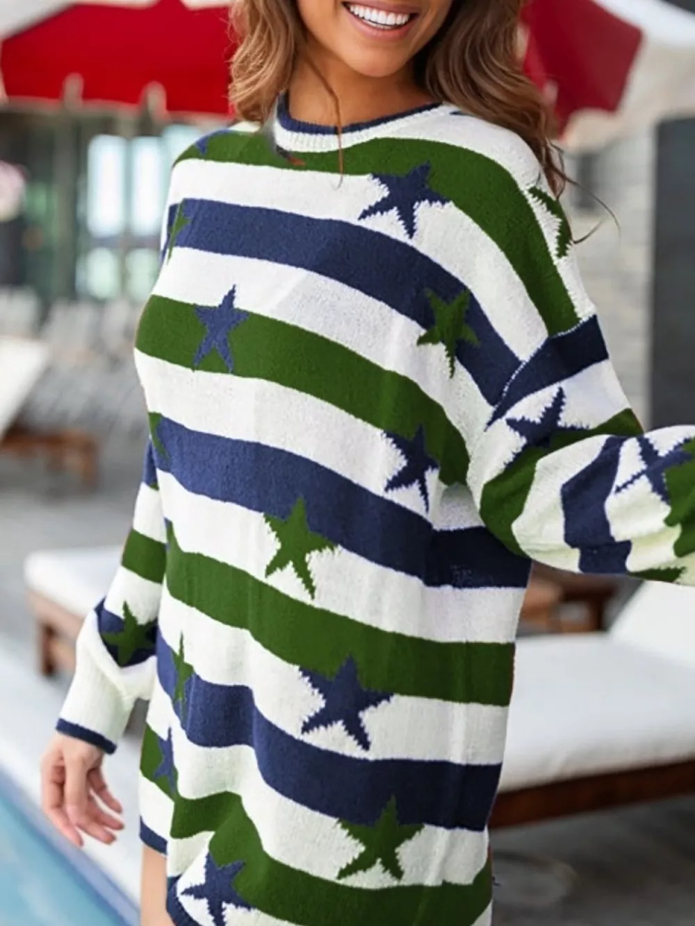 Stars and Stripes Long Sleeve Sweater, image 6