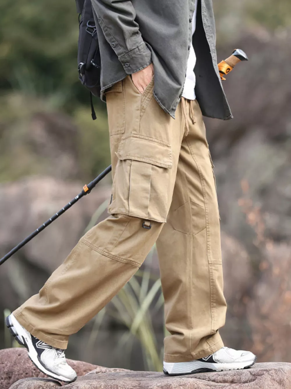 Men's Plus Size Relaxed Fit Cargo Pants, image 7