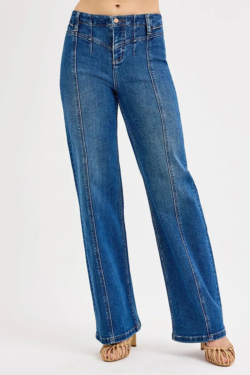 Seam Detail Wide Leg Jeans, image 2