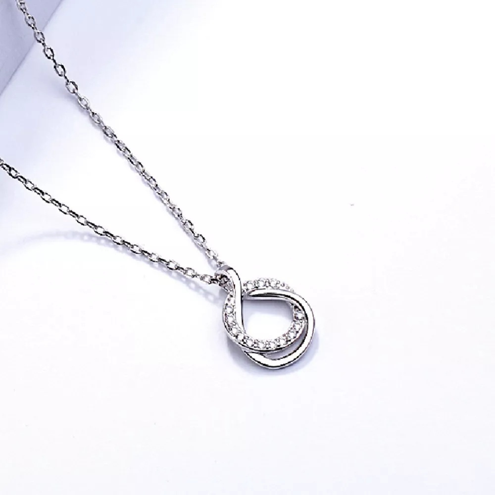 925 Sterling Silver Zircon Pendant Necklace