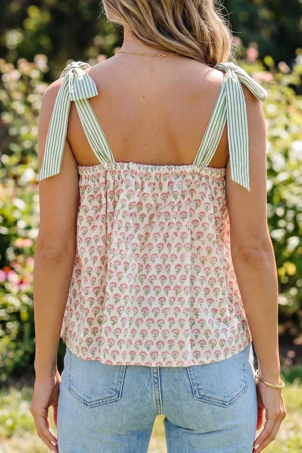 Floral Print Tie-Strap Cami, image 4
