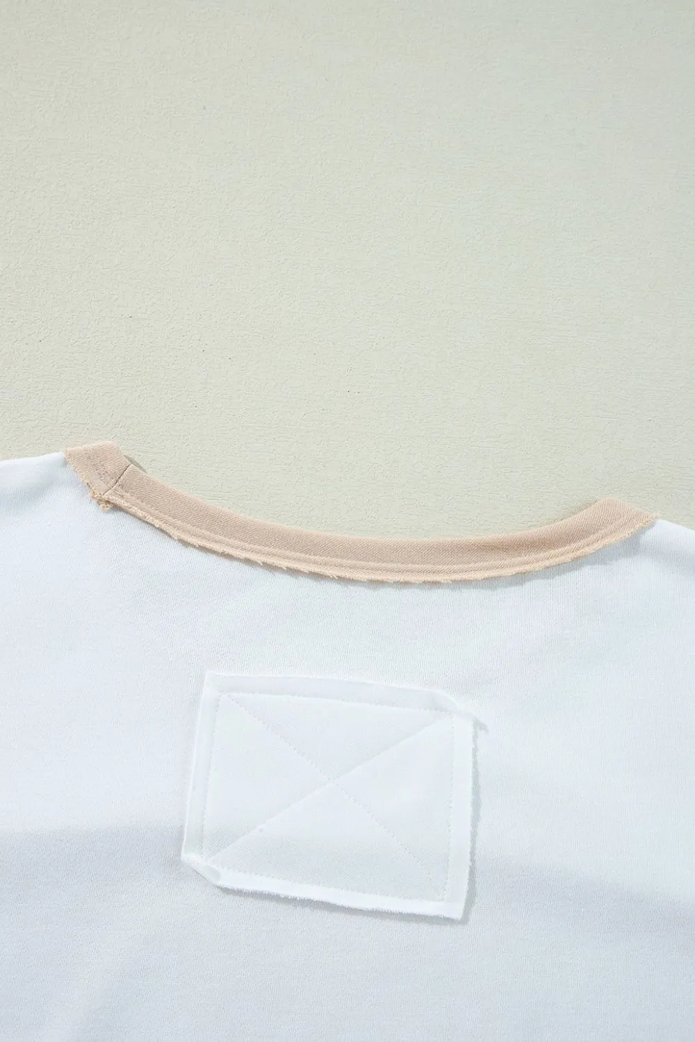 Color Block Patchwork Side Split Tunic T Shirt, image 2