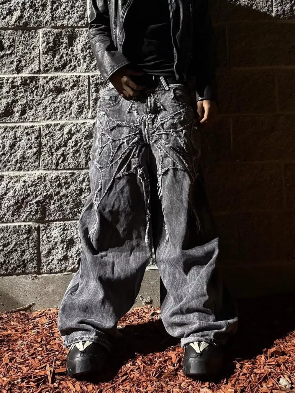 Men's Full Size Spider Wide-Leg Streetwear Jeans Plus Size, image 6