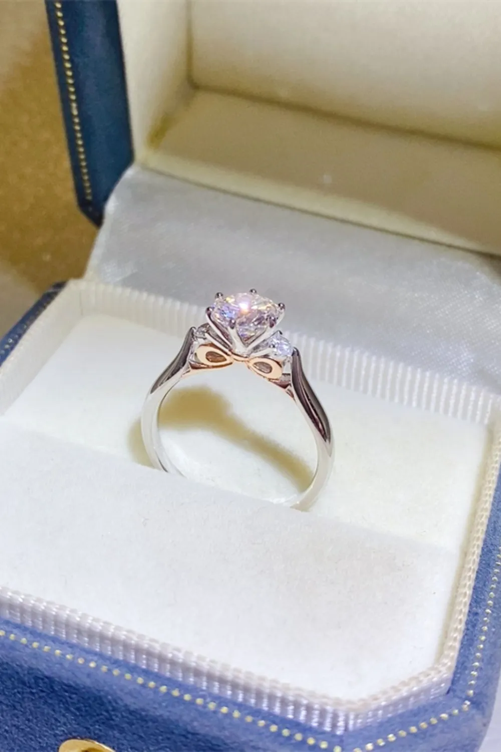 2 Carat Moissanite 925 Sterling Silver Ring, image 4