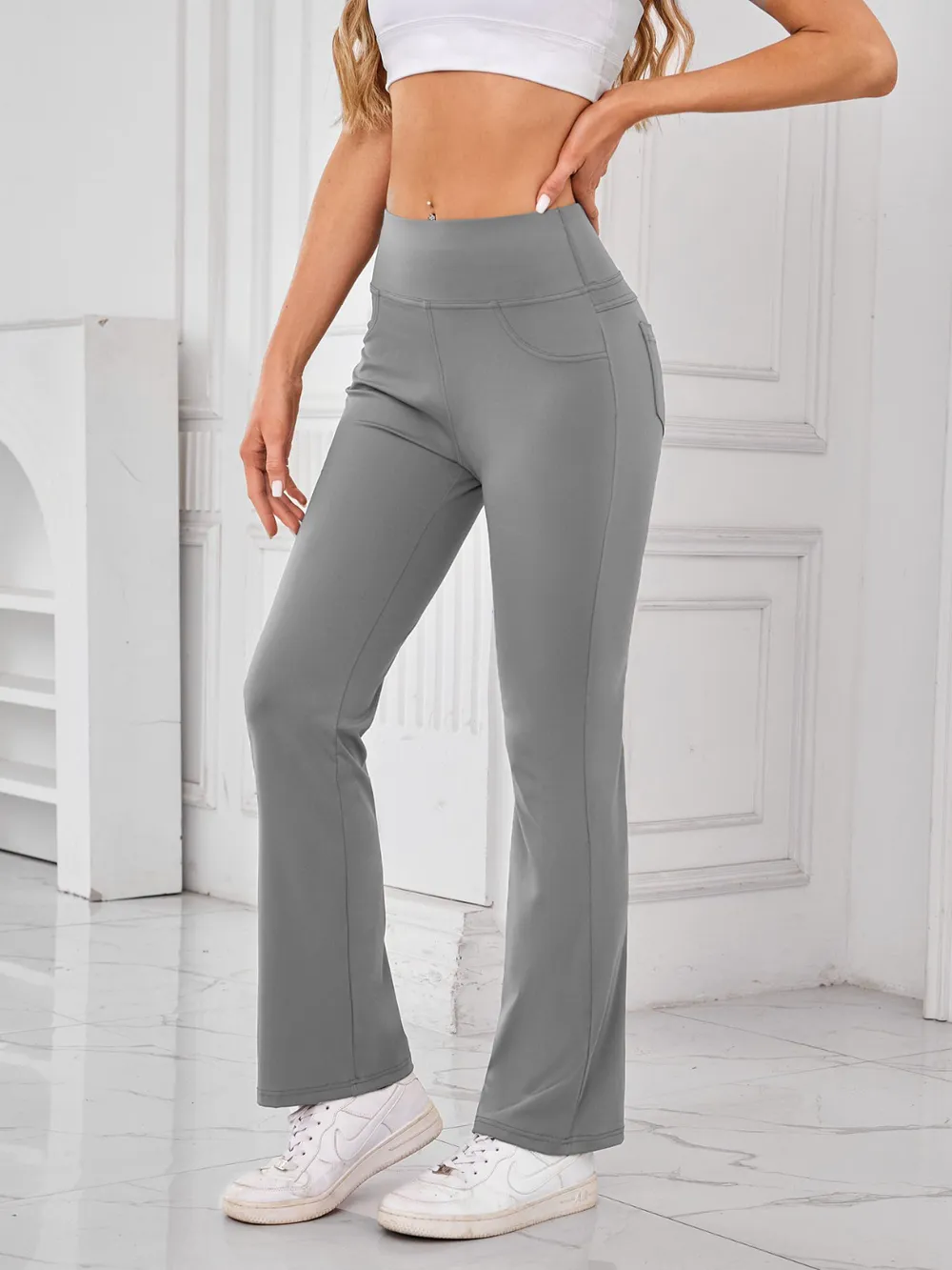 High Waist Active Pants with Pockets, image 6