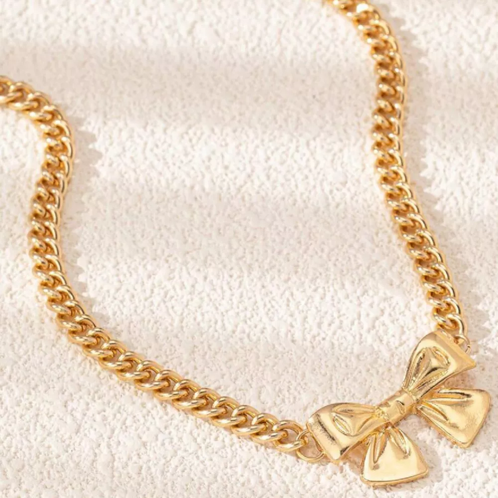 18K Gold-Plated Bowknot Chain Necklace, image 5