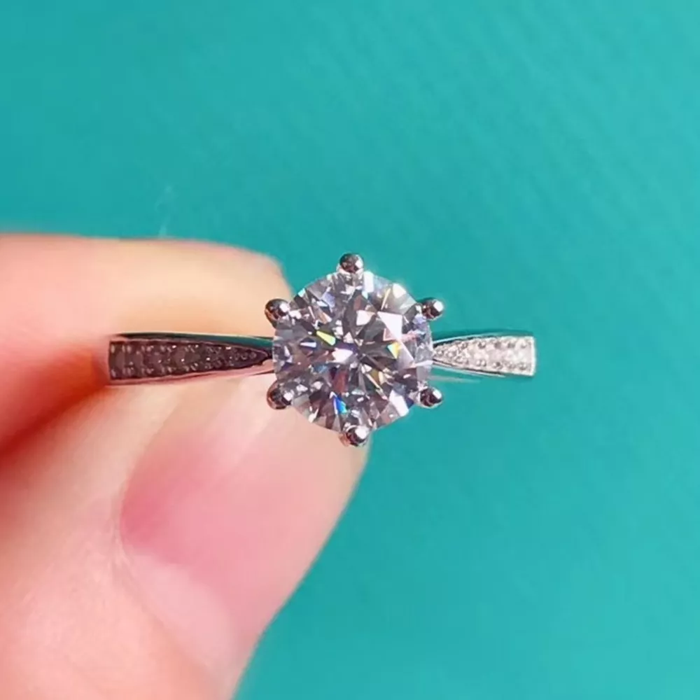 3 Carat Moissanite 925 Sterling Silver Ring, image 6