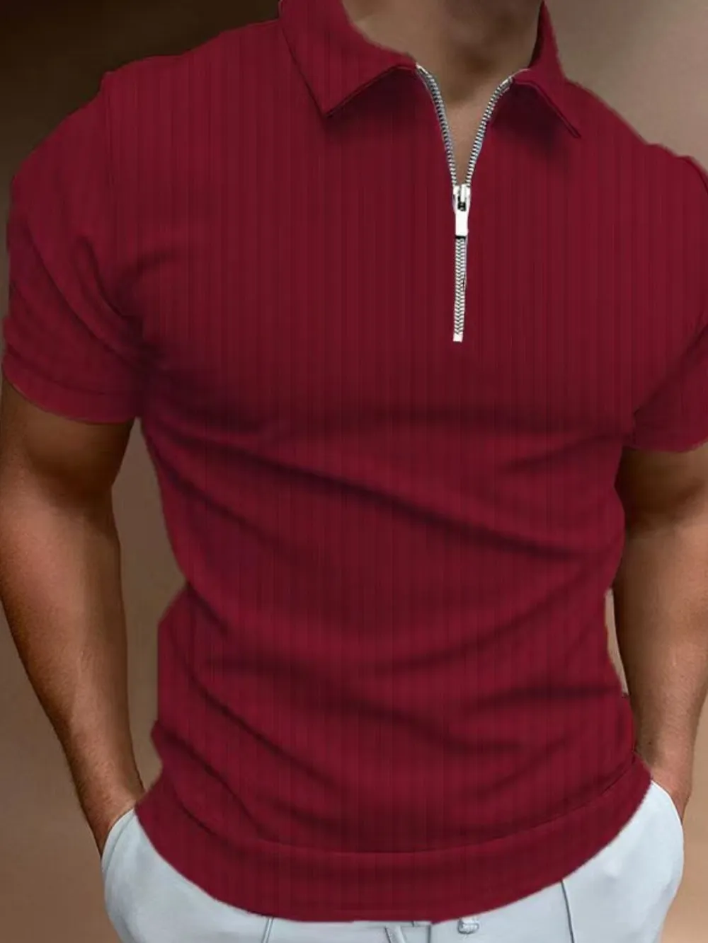 Men's Full Size Collared Neck Short Sleeve Polo Plus Size, image 6