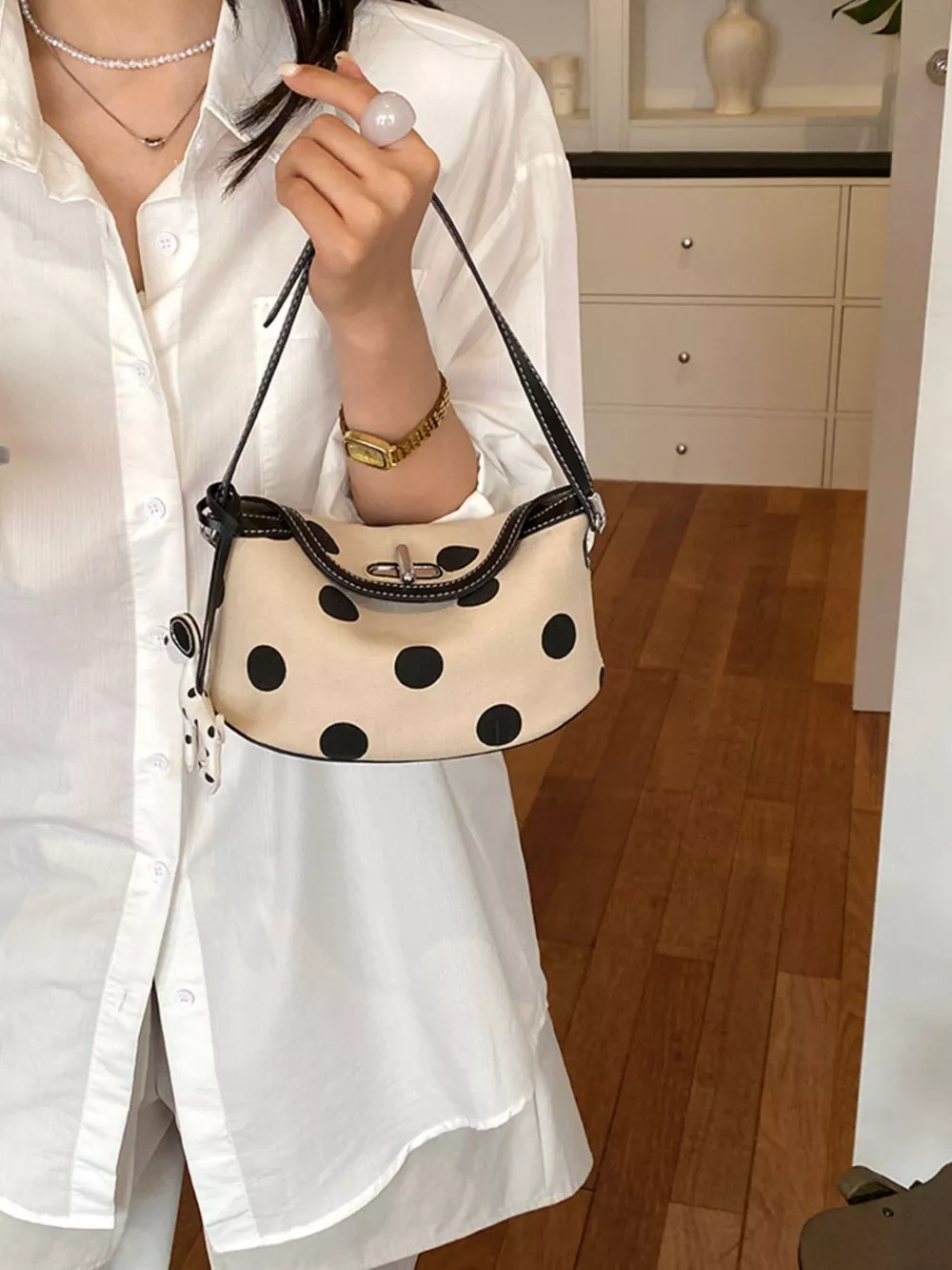 Polka Dot Shoulder Bag, image 7