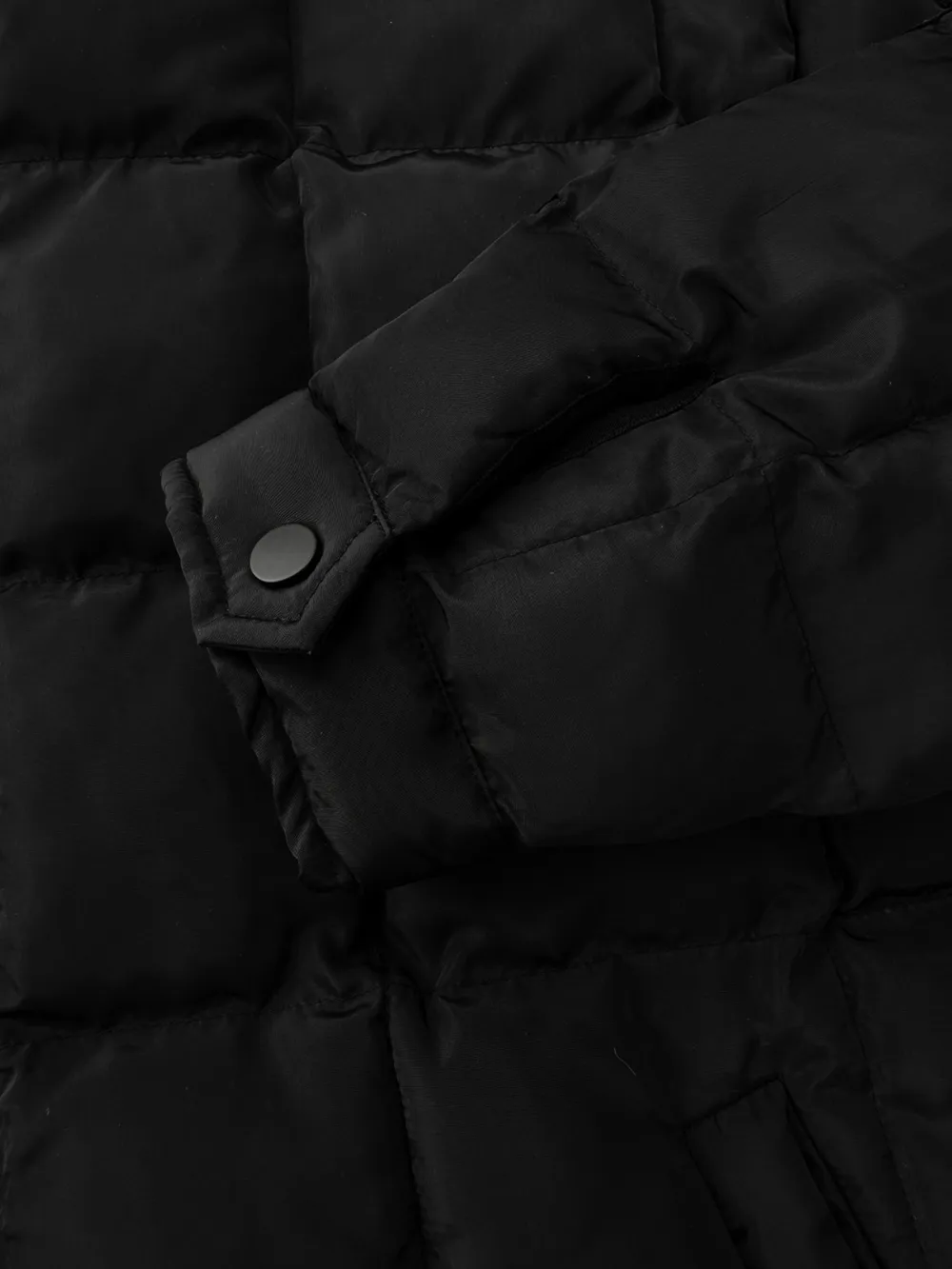 Pocketed Plaid Quilted Zip Up Winter Coat, image 15
