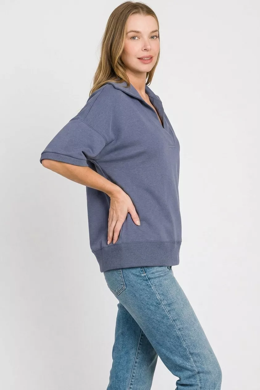 Scuba Collared Short Sleeve Pullover, image 3