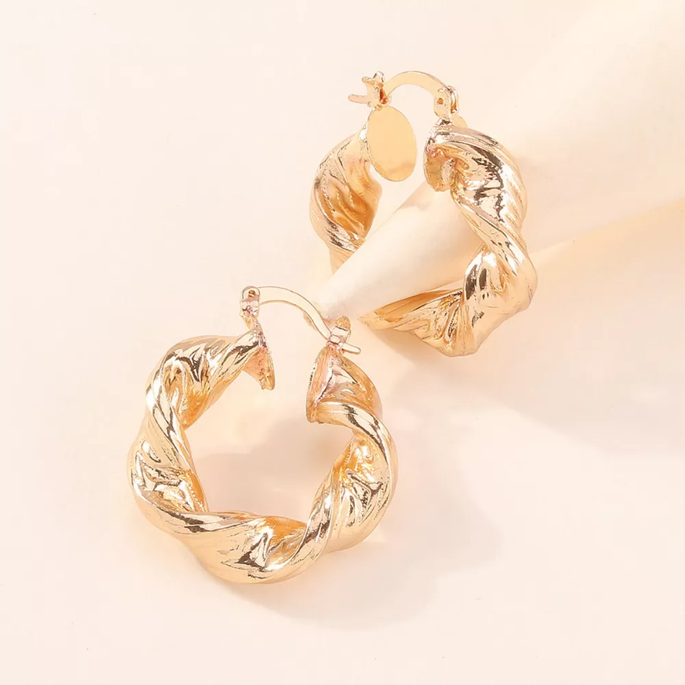 Textured Hoop Earrings, image 3