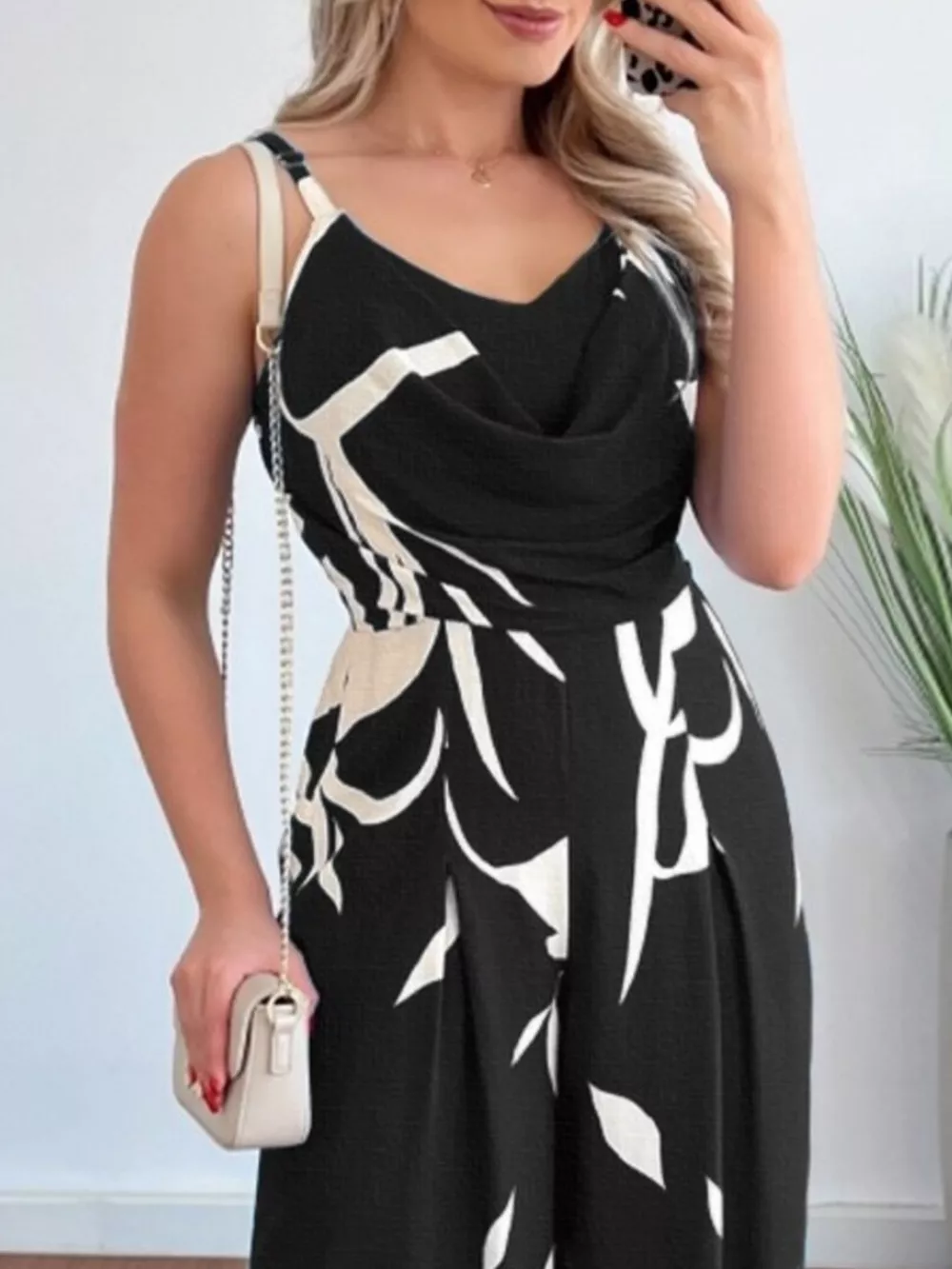 Spaghetti Strap Wide Leg Jumpsuit, image 8