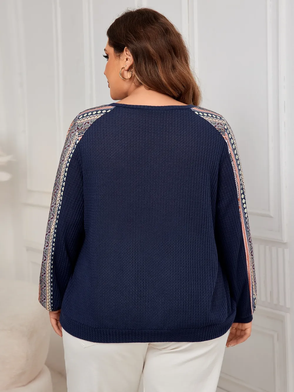 Plus Size Printed Long Sleeve Sweatshirt, image 5