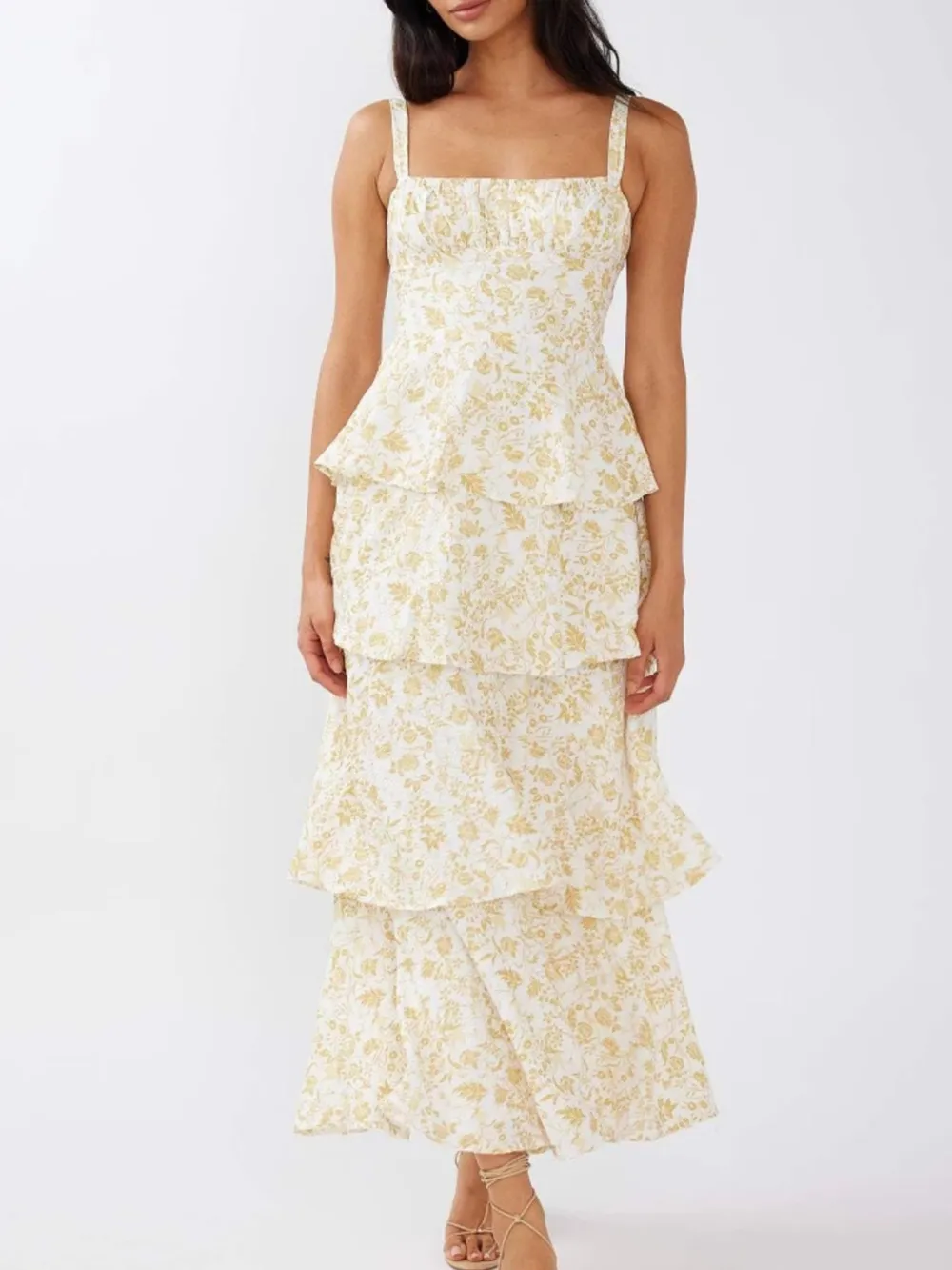 Floral Layered Ruffle Maxi Dress, image 11