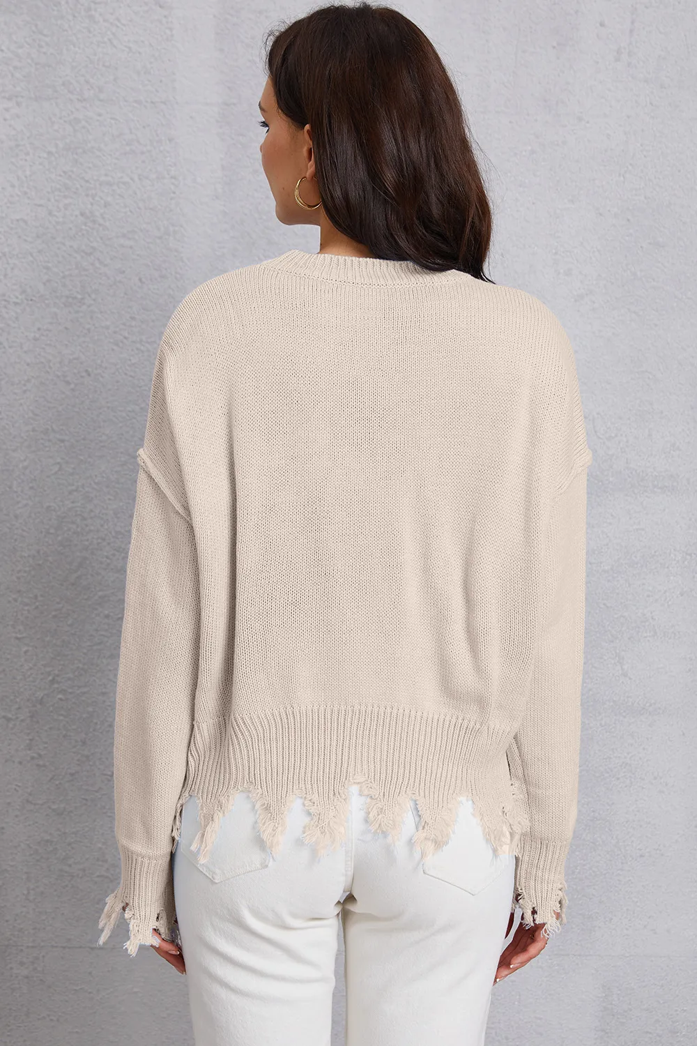 Lip Fringe Round Neck Sweater, image 23
