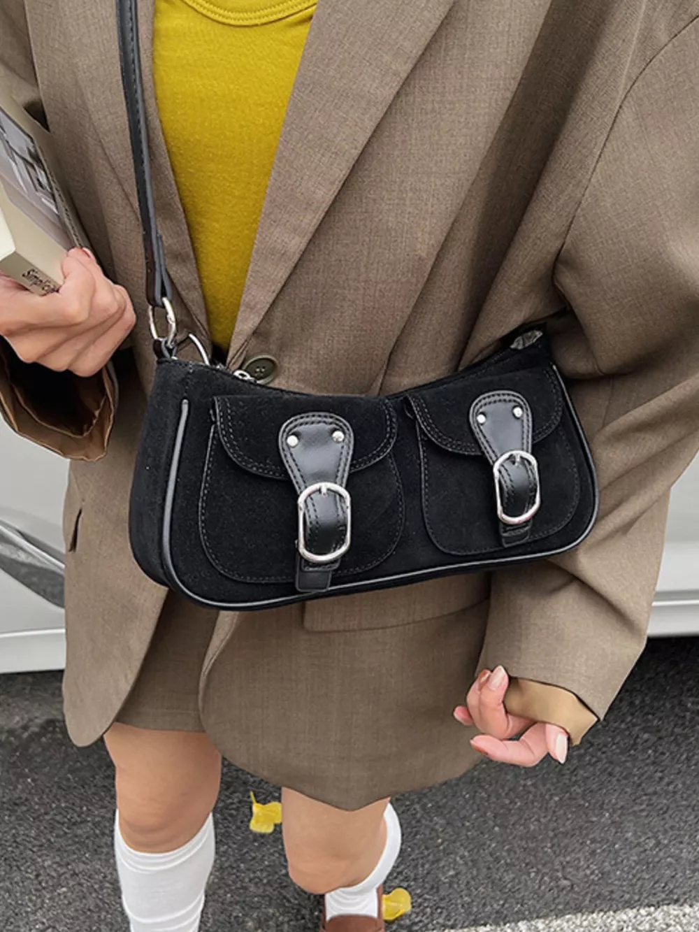 Buckle Decor Shoulder Bag, image 2