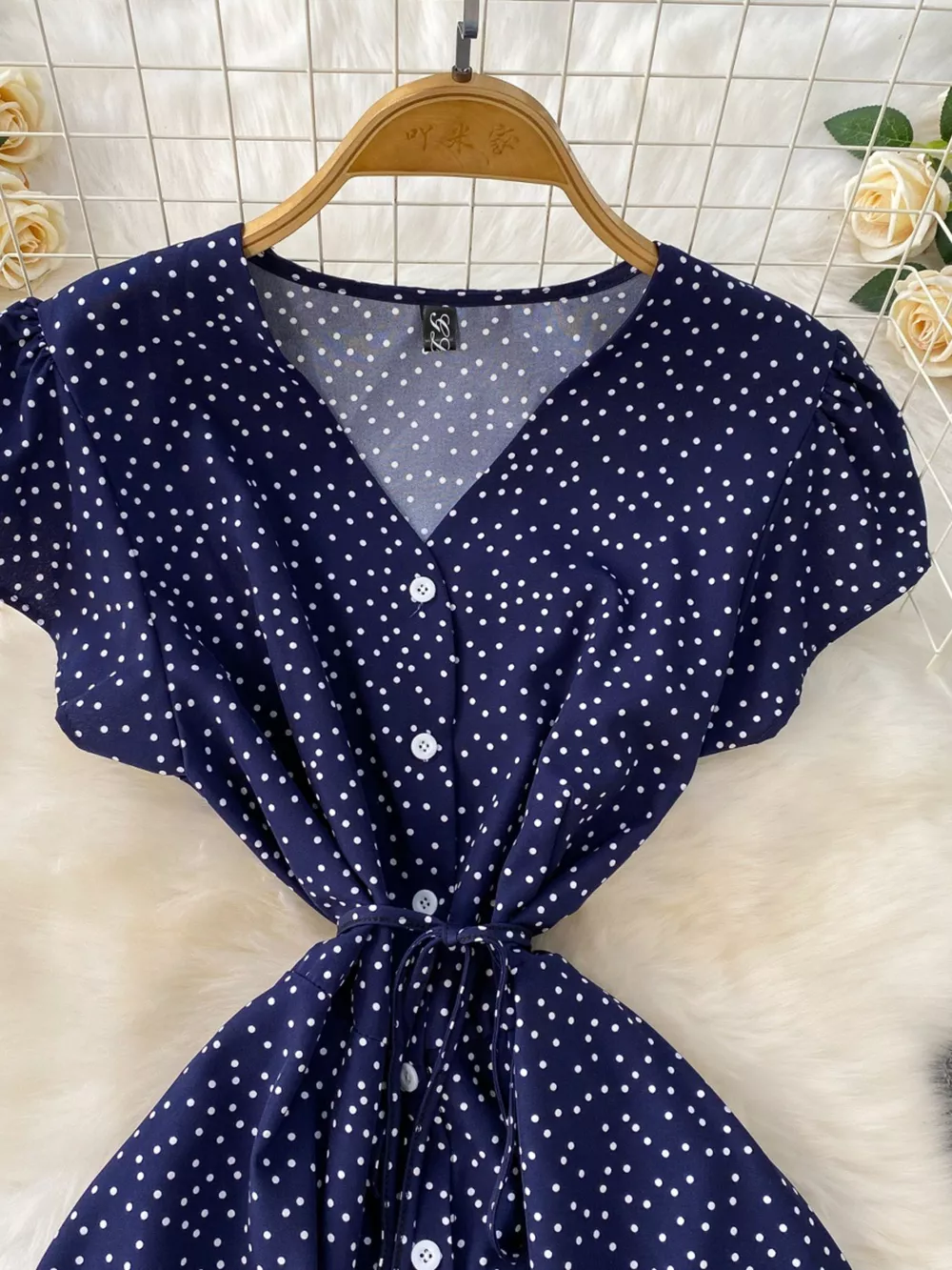 Polka Dot Button-Down Dress, image 17