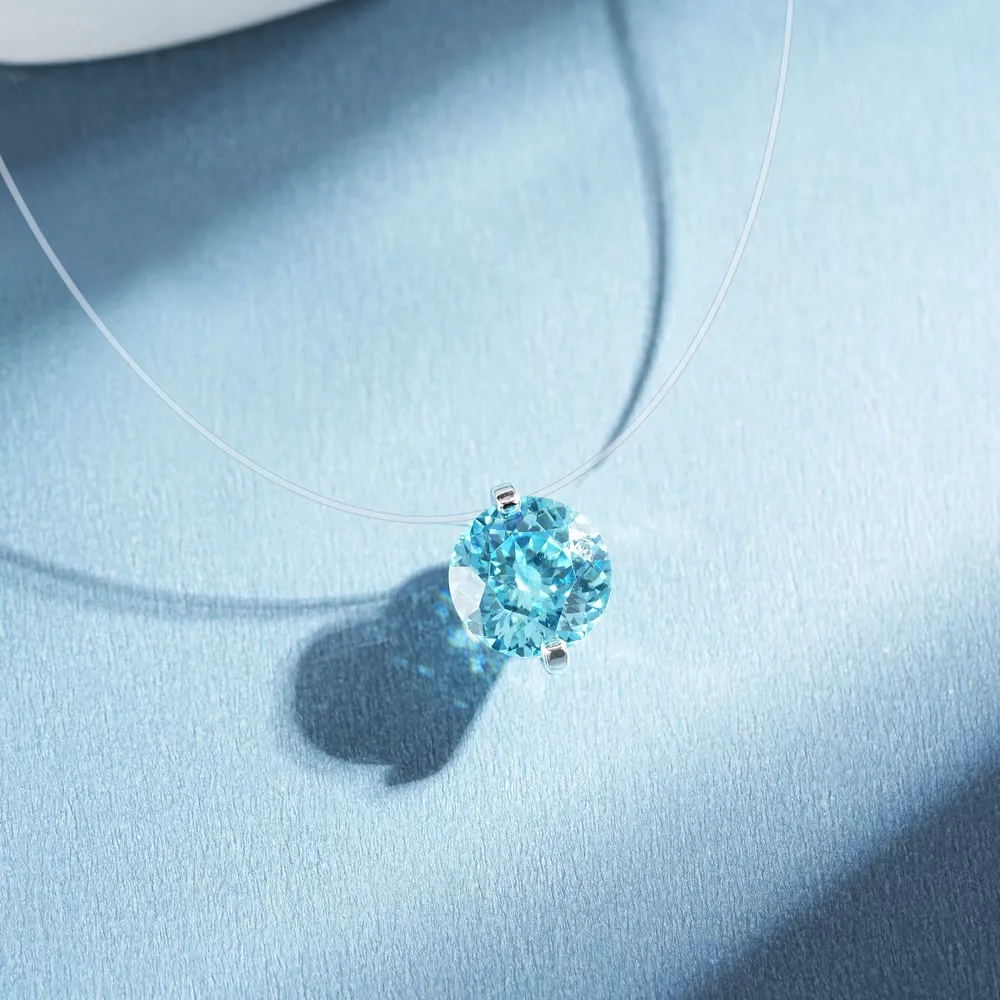 925 Sterling Silver Zircon Pendant Necklace