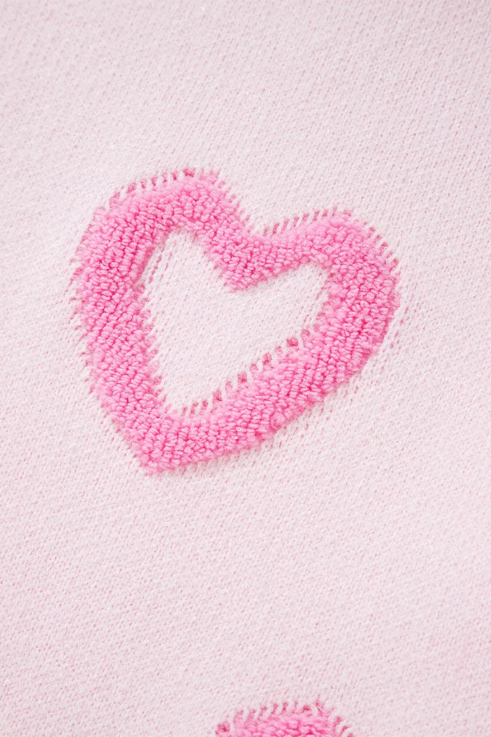 Heart Shape Bubble Sleeve Baggy Sweater, image 4