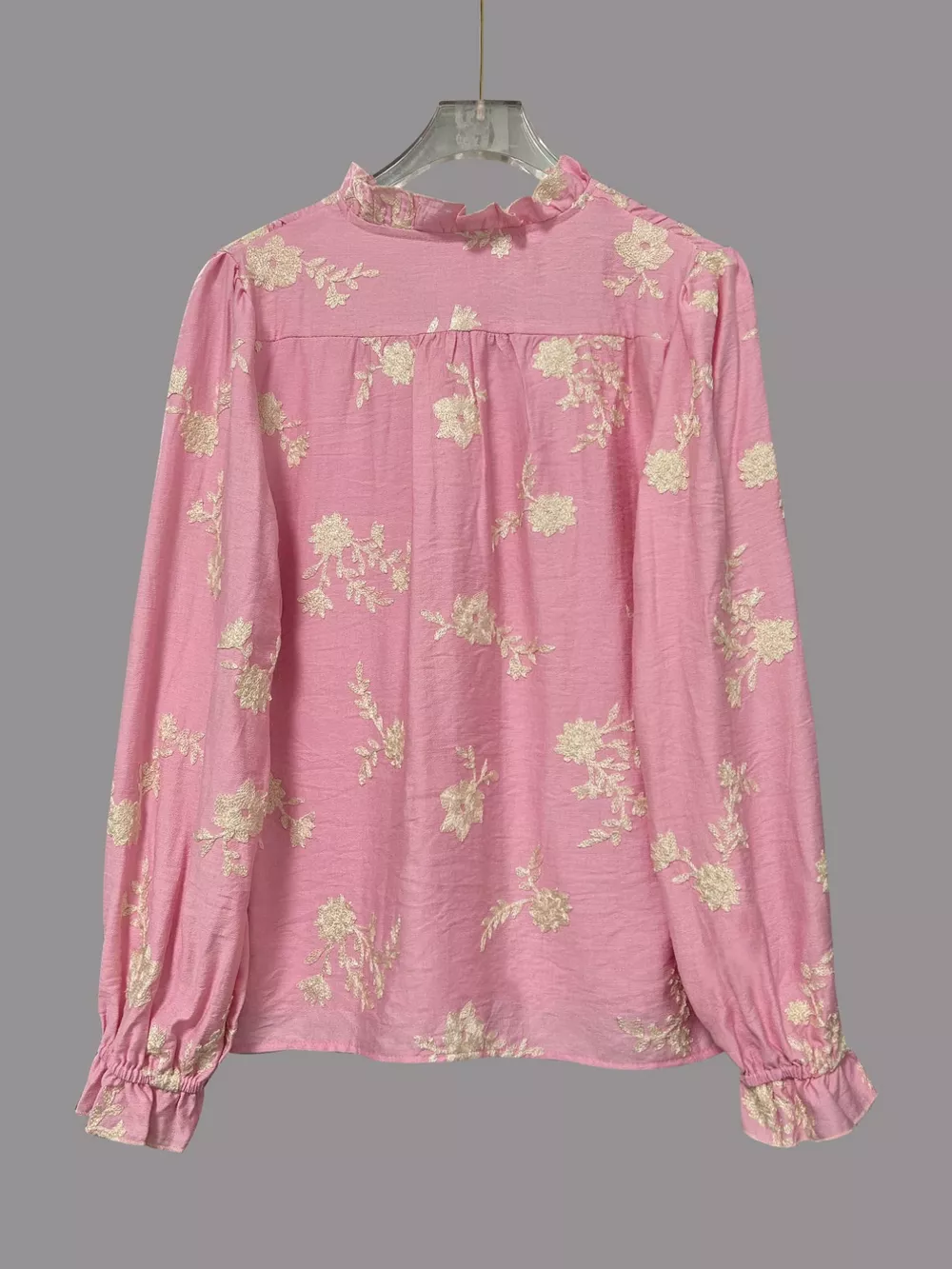 Floral Embroidered Button Down Shirt, image 4