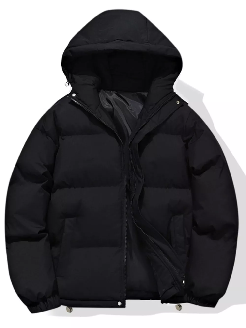 Men's Plus Size Hooded Padded Winter Coat, image 5