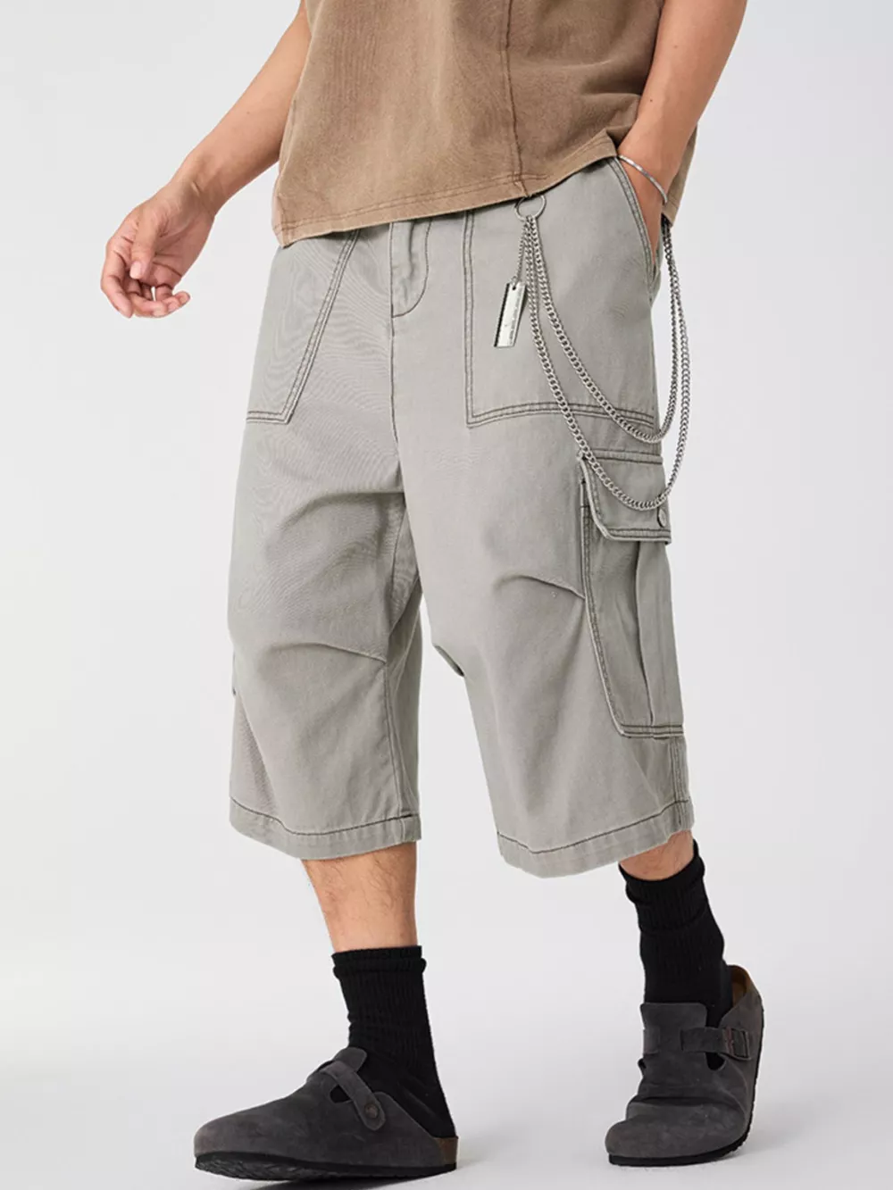 Men's Loose Fit Cargo Shorts, image 3