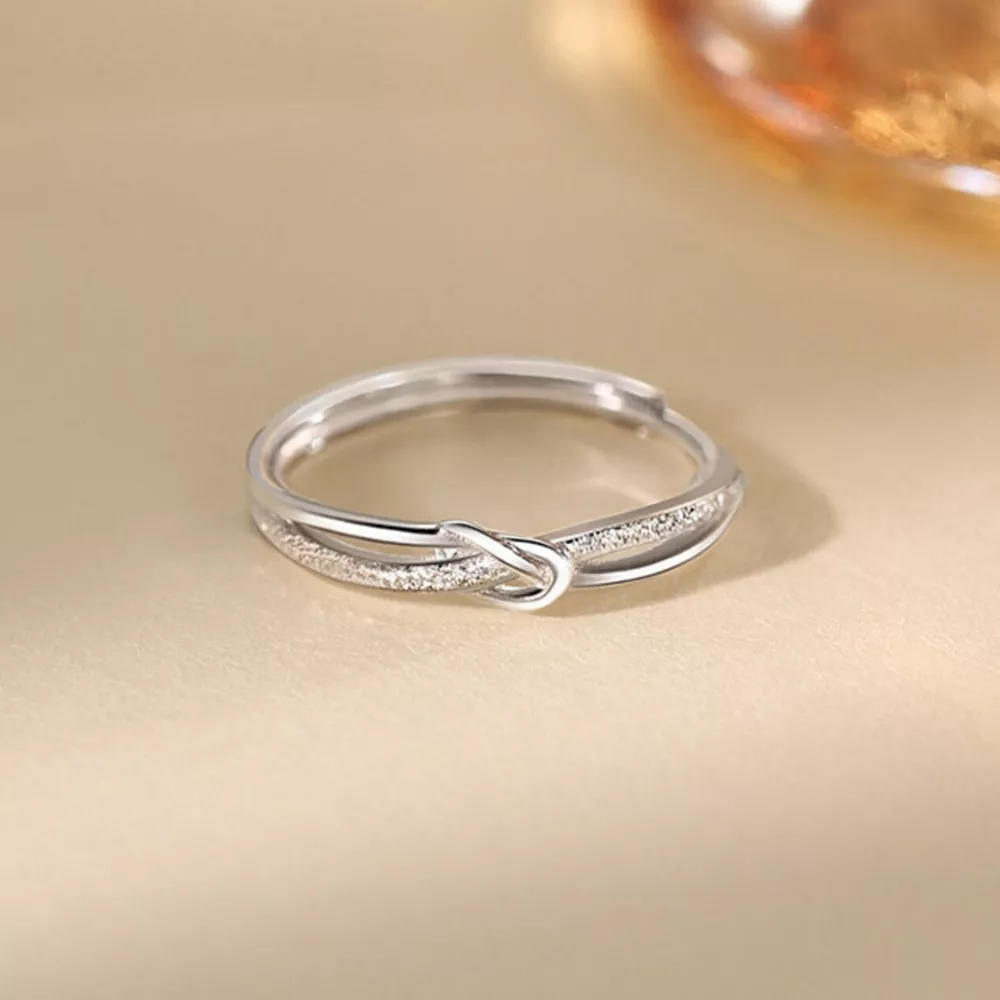925 Sterling Silver Knot Ring, image 6