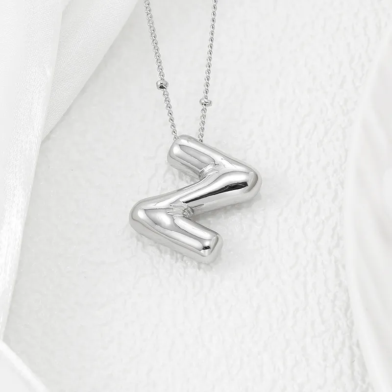 Copper Bubble Letter Pendant Necklace, image 15
