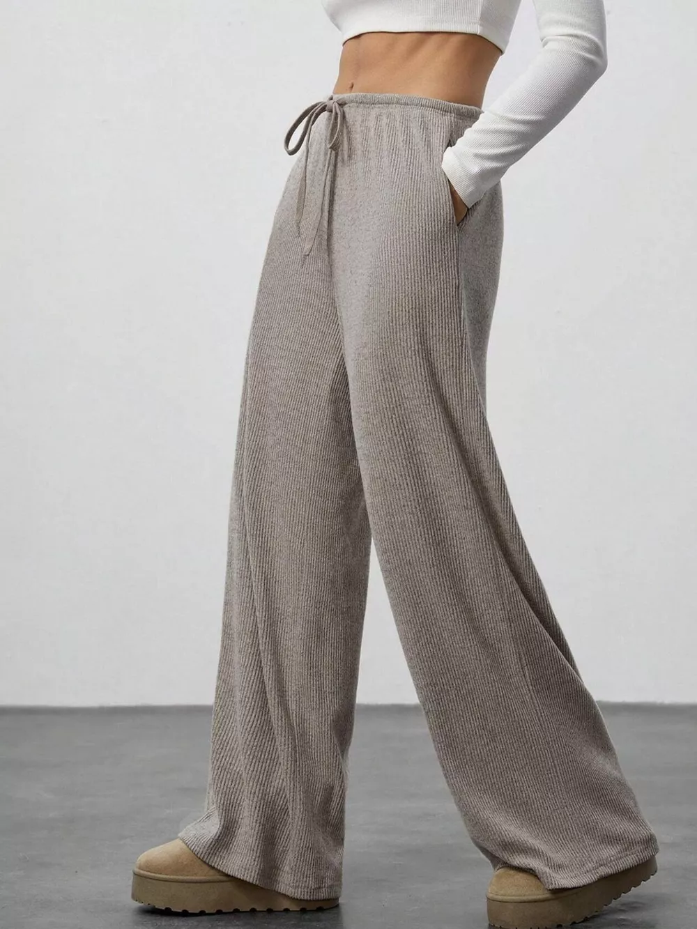 Relaxed Fit Wide Leg Pants, image 6