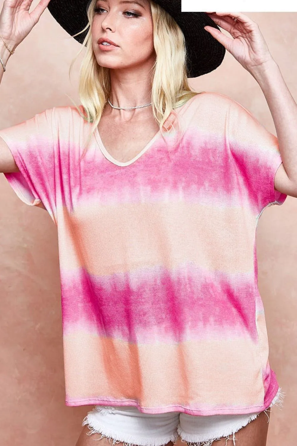 Tiedye Printed Hacci Knit Top