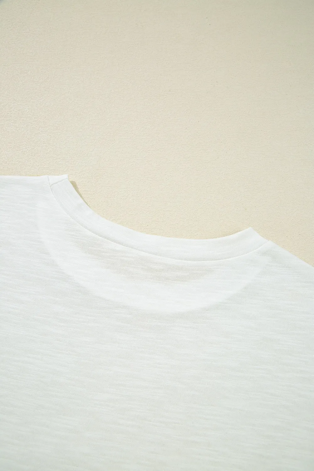 Lace Patchwork Cap Sleeve Round Neck T Shirt, image 2