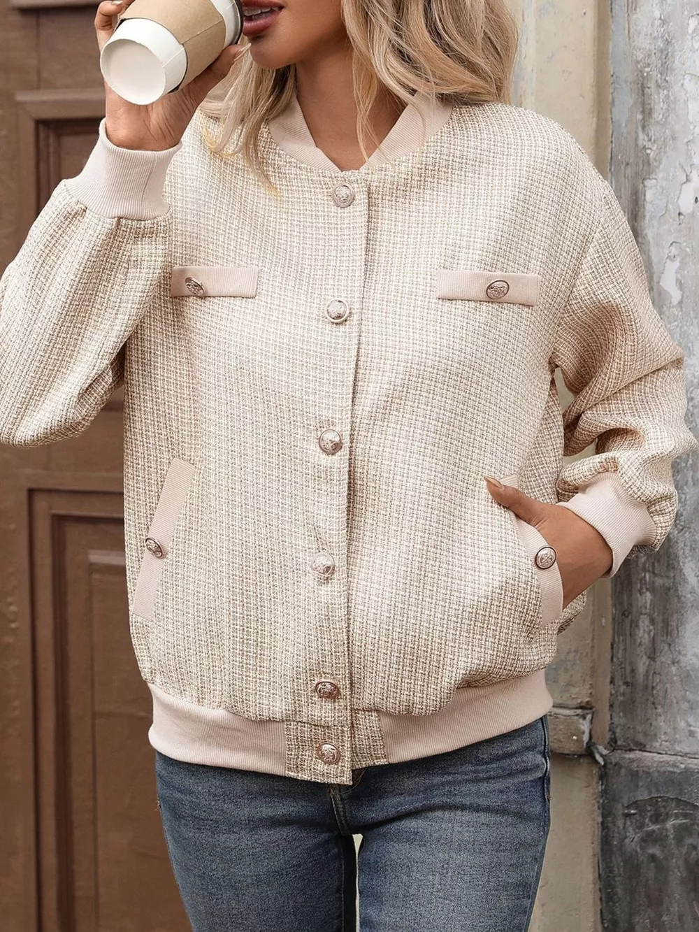 Button Up Long Sleeve Jacket, image 4