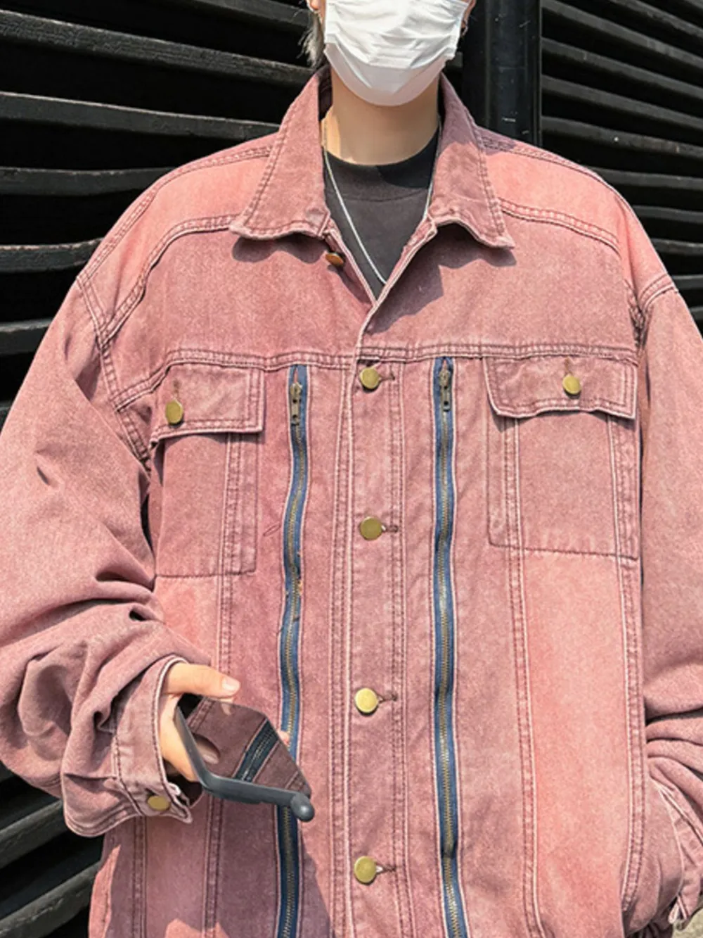 Men's Plus Size Button Up Long Sleeve Denim Jacket, image 2
