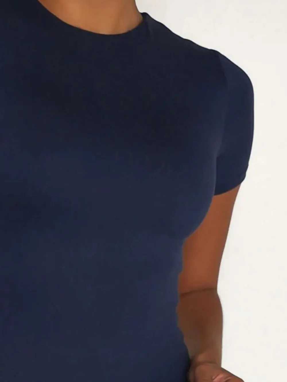 Round Neck Short Sleeve Swim Top, image 8