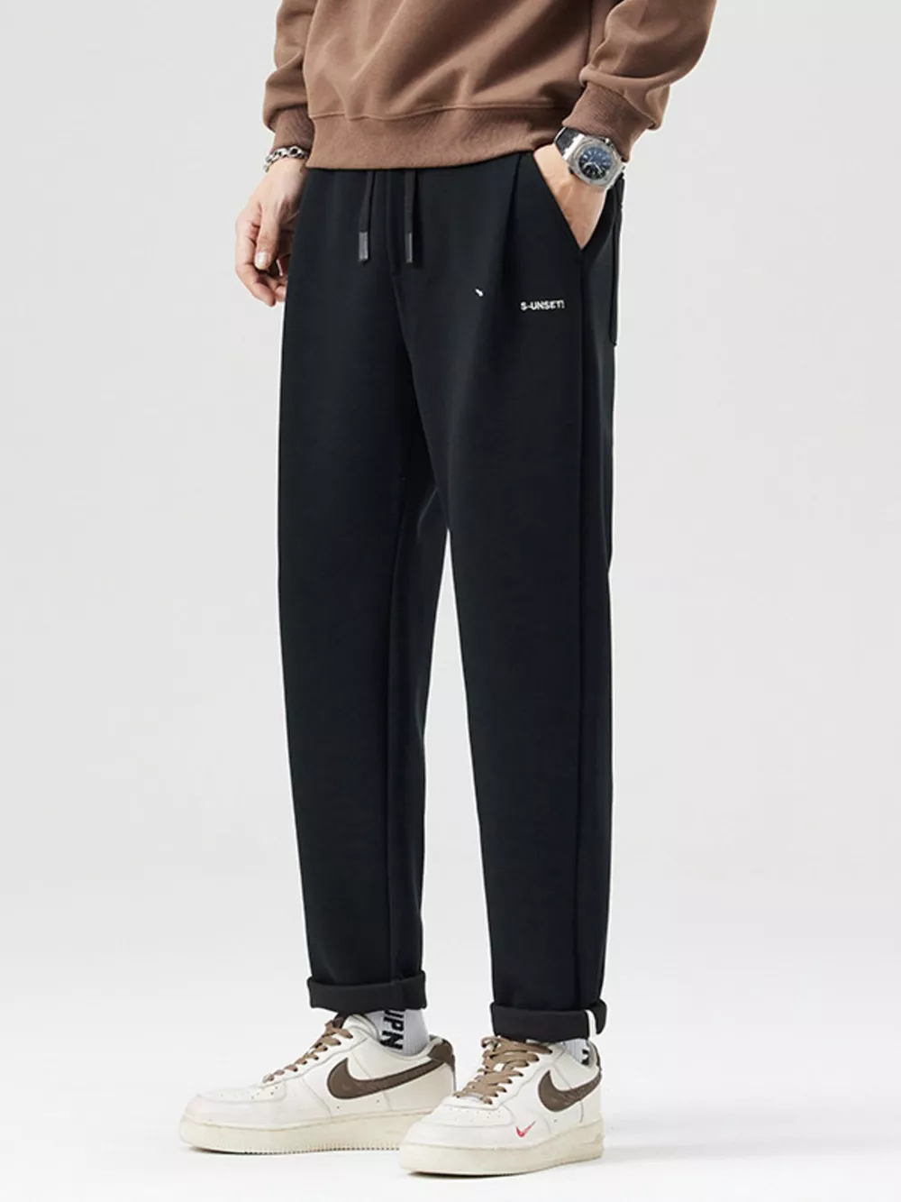 Men's Drawstring Loose Fit Pants, image 2