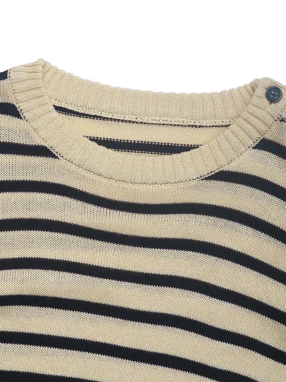 Striped Round Neck Long Sleeve Knit Top, image 6