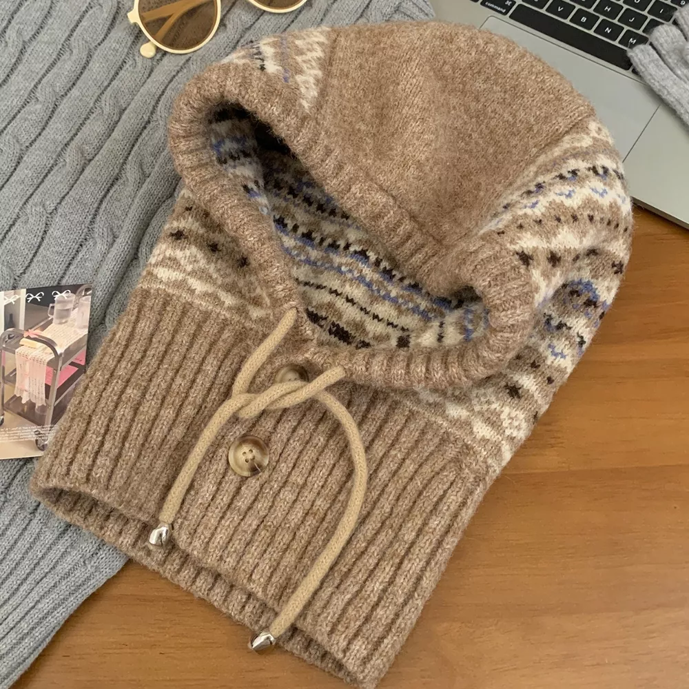 Drawstring Knitted Hat, image 5