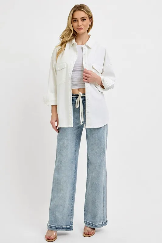 Full Size Straight Leg Jeans with Pockets Plus Size, image 2
