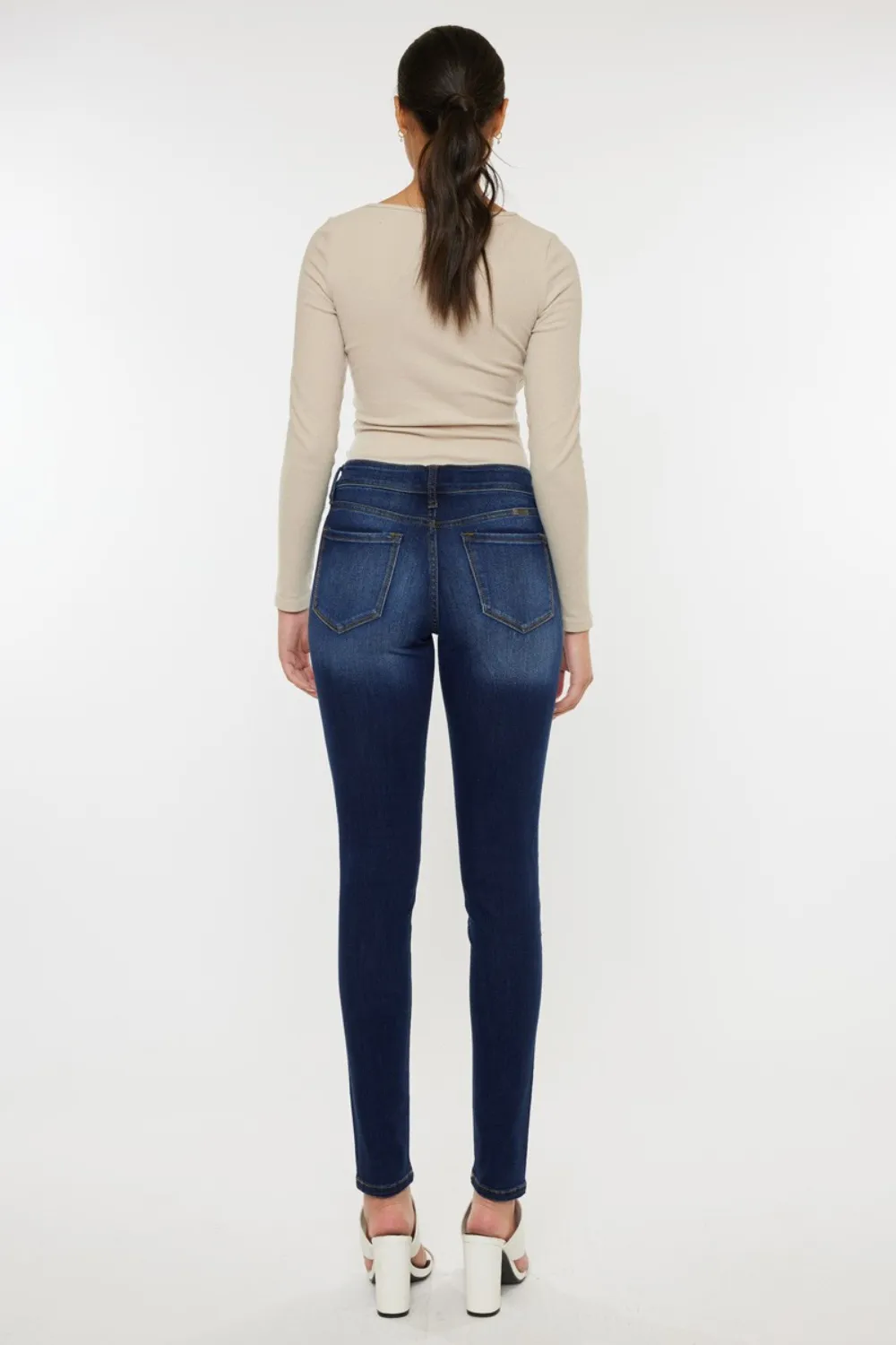 Mid Rise Gradient Skinny Jeans, image 2