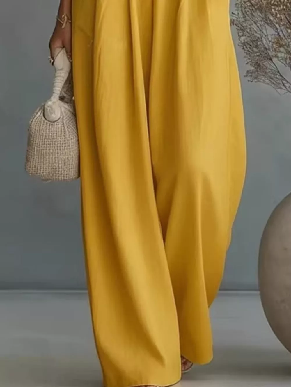 Full Size Half Sleeve Wide-Leg Jumpsuit Plus Size, image 10