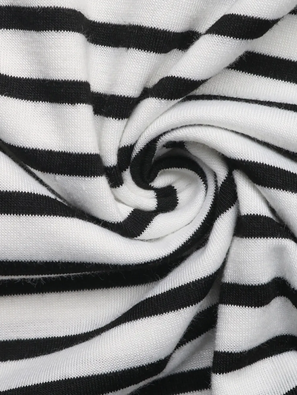Striped Notched Short Sleeve T-Shirt, image 3