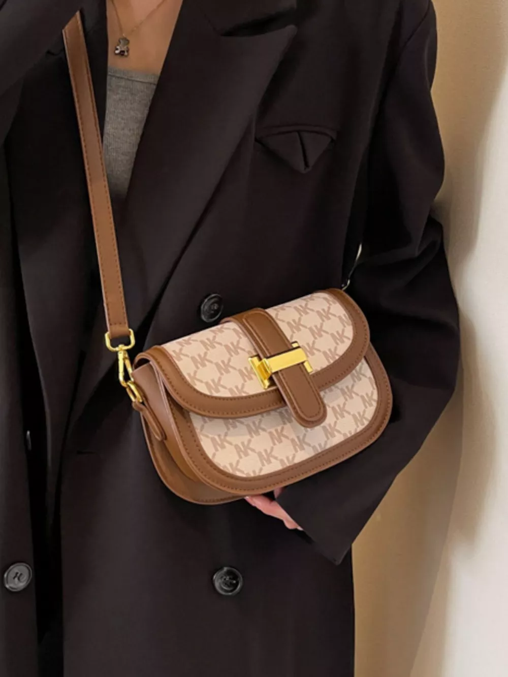 Patterned Flap Crossbody Bag, image 2