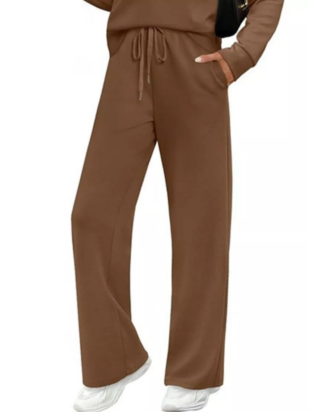 Full Size Long Sleeve Round Neck Top and Pants Set Plus Size, image 5