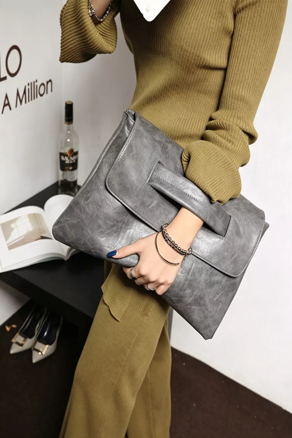 Vintage Style Envelope Clutch, image 4