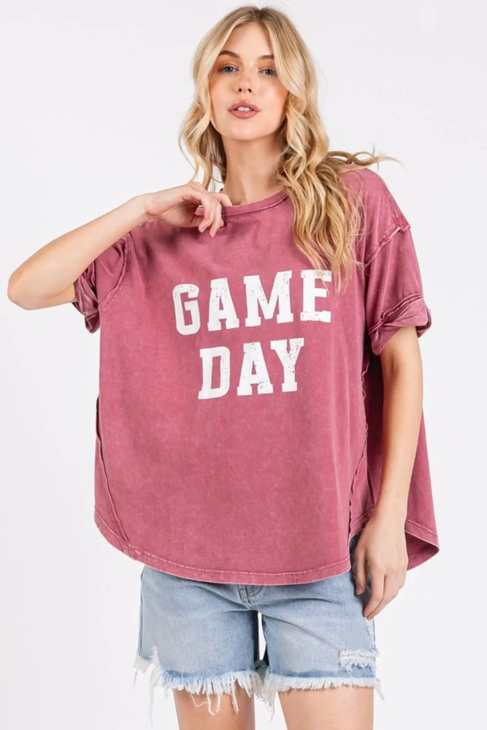 GAME DAY Round Neck Short Sleeve T-Shirt, image 2